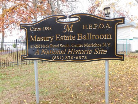 Masury Estate Ballroom sign